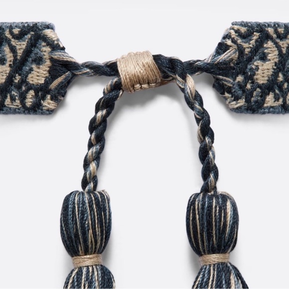 Christian Dior Navy Blue Oblique Embroidery Bracelet Set - Picture 3 of 5